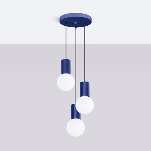 Sollux SL.1740 - visilica na sajli halo 3xG9/8W/230V prečnik 25 cm plava Slike
