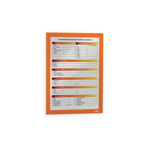 Durable Info okvir A4, XXL paket, 10 kos/škatla, oranžen
