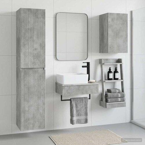  Set namještaja za kupaonicu 3 kom. Betonska siva 33 x 34,5 x 160 cm Cene