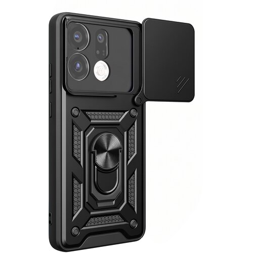 AVIZAR Ovitek proti Udarcem za Oppo Find X9 z Vrtljivim Pokrovom Kamere in Nosilnim Obročkom, Črna, (5000275184) Cene