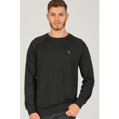 Dewberry V4003 REGLAN ARM MEN&amp;#039;S SWEATSHIRT-BLACK Slike