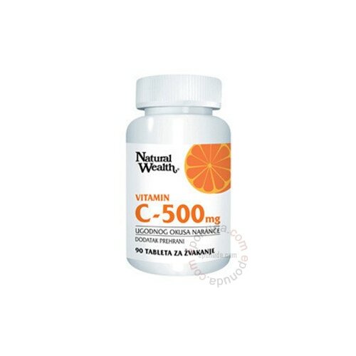 Natural Wealth vitamin C-500 za žvakanje 90 tableta za žvakanje Slike