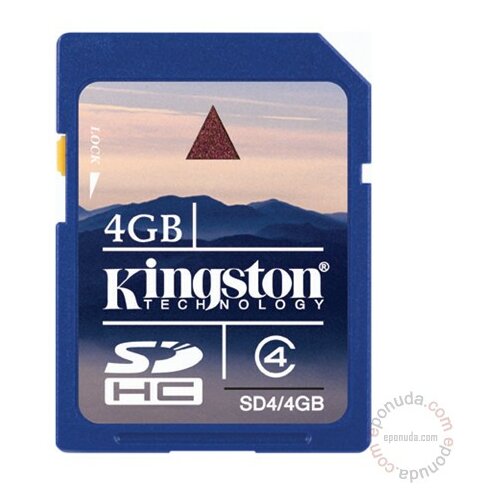 Kingston SDHC 4GB Class 4 SD4/4GB memorijska kartica Slike
