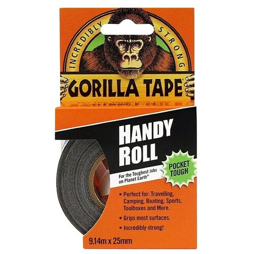 Traka za popravke Gorilla Tape (9 m x 25 mm, Crna) Slike