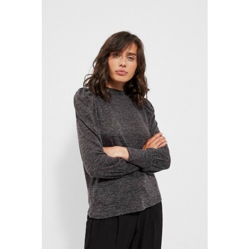 Moodo Melange sweatshirt with puffs - graphite Cene