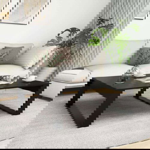  Stolić za kavu crni 100 x 100 x 35 cm od iverice Slike