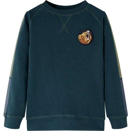  Dječja topla majica zelena boja mahovine 92 Cijene