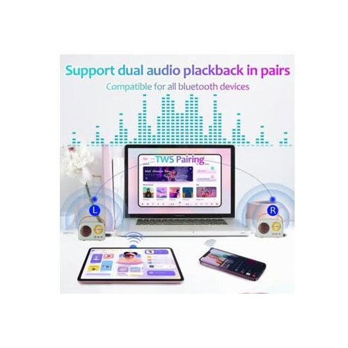  Bluetooth zvucnik T20 PLUS beli Slike
