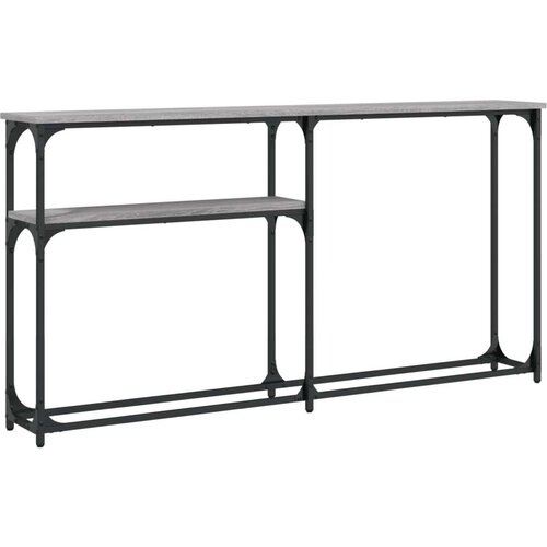  Konzolni stol siva boja hrasta 145x22 5x75 cm konstruirano drvo Slike