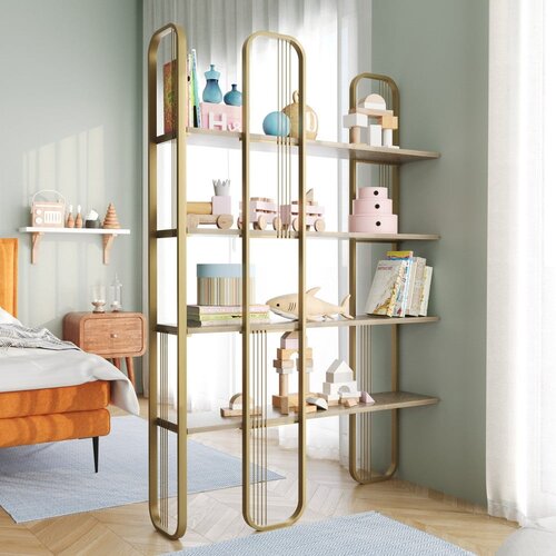 Kalune Design Regal u dekoru bora u zlatnoj boji 125x180 cm Sierra &amp;ndash; Slike