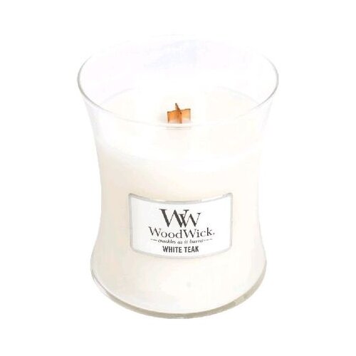 WoodWick White Teak mirisna svijeća s drvenim fitiljem 275 g Slike