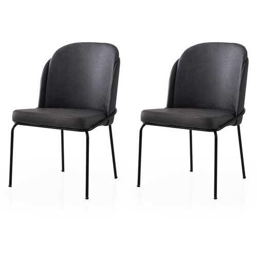 Hanah home Set trpezarijskih stolica Dore 195 V2, 2 komada, Crni Cijene