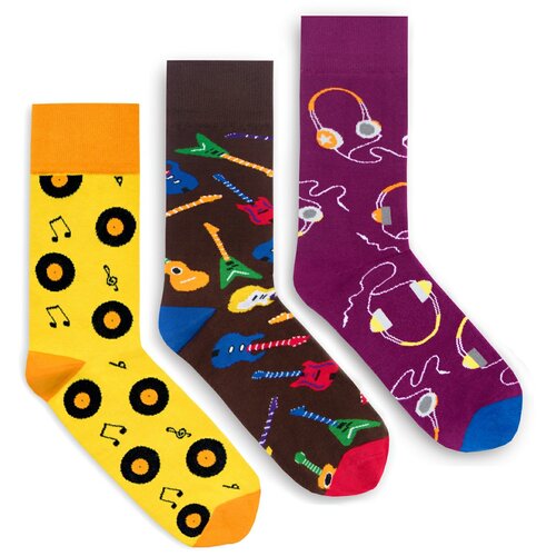 Banana Socks Unisex's Socks Set Music set tamnocrvena | senf Slike