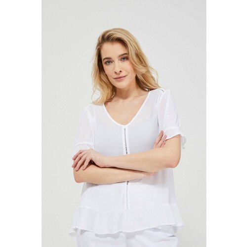 Moodo Viscose shirt with a ruffle Slike
