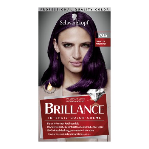 Schwarzkopf Brillance barva za lase - Intensive Color Cream - 703 Dark Amethyst Cene
