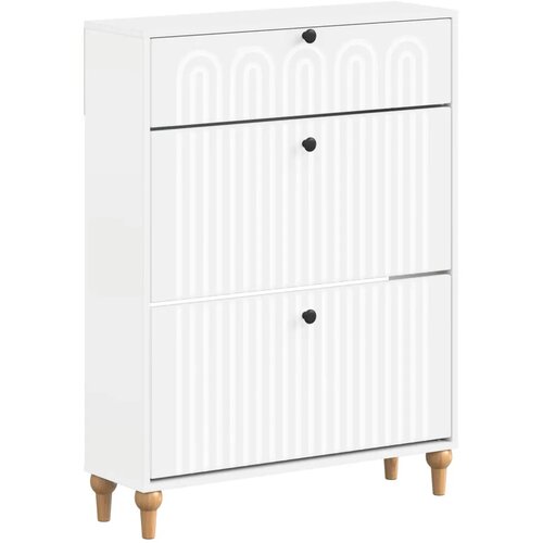  Ormar za cipele ALKMAAR 78 x 24 x 103 cm Konstruirano drvo - Bijela Slike