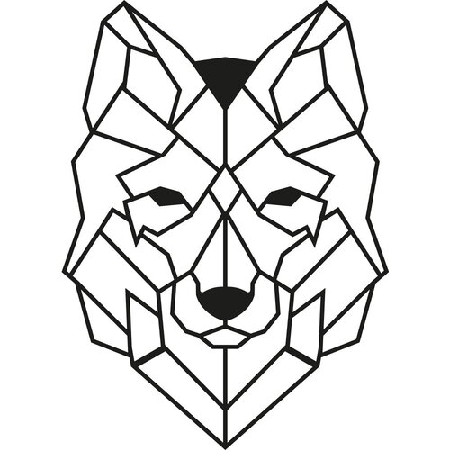 Wallity Zidna dekoracija Wolf2, 41x57 cm, 1.5 mm, Crna Cene