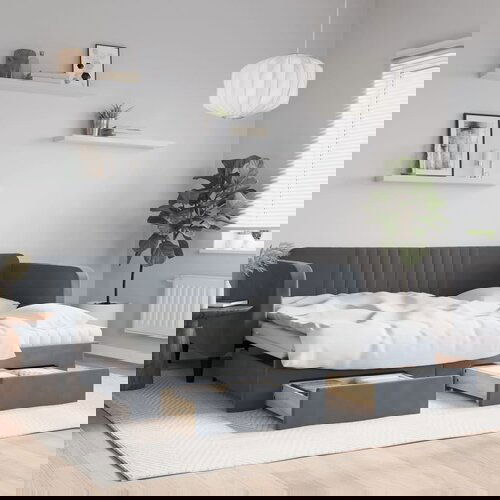 vidaXL Izvlečna dnevna postelja s predali temno siva 90x190 cm žamet Cene