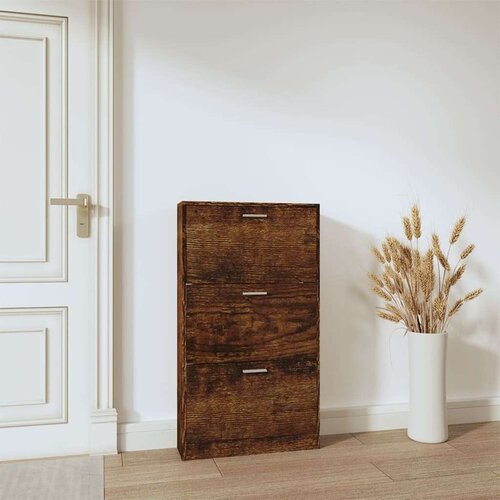 VidaXL Ormarić za cipele boja hrasta 59x17x108 cm konstruirano drvo Slike