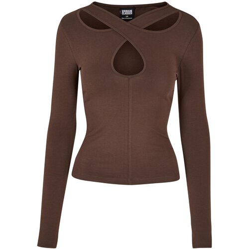 UC Ladies Ladies Crossed Cut Out Longsleeve brown Slike