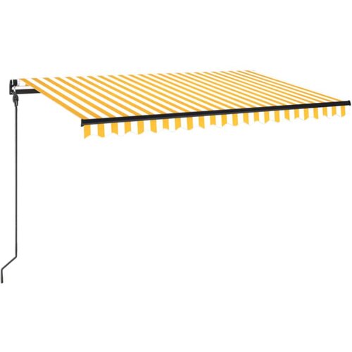 Maison Chic Ročno zložljiva tenda - Senčniki 450x300 cm rumena in bela, (22042493) Cene