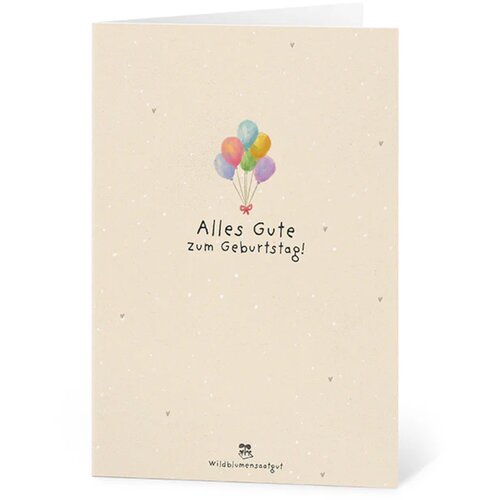  Voščilnica iz semenskega papirja "Vse najboljše zum Geburtstag!" - 1 k. Cene