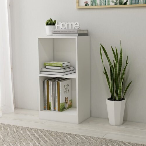 VidaXL Polica za knjige bijela 40 x 24 x 75 cm od konstruiranog drva Slike
