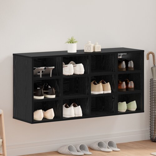 vidaXL Ormar za cipele Crni hrast 52.5 x 30 x 50 cm Konstruirano drvo Cijene
