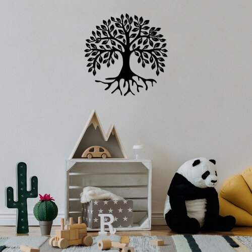 Wallity Zidna dekoracija Monumental Tree 10, 50 x 50 cm, Crna Cene