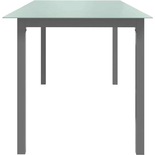 In vrtni stol svjetlosivi 190 x 90 x 74 cm od aluminija i stakla Slike
