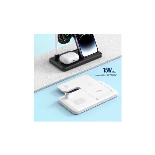 XO WX033 Wireless punjač 4u1 za smart uređaje 15w beli Cene