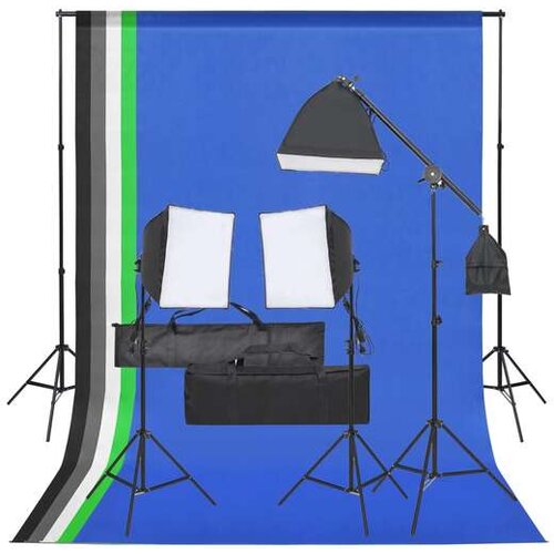  Komplet za foto studio z lučmi in ozadjem Slike