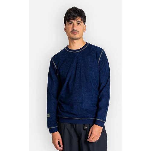 Reell Coverstitch Crewneck Pulover indigo Cene