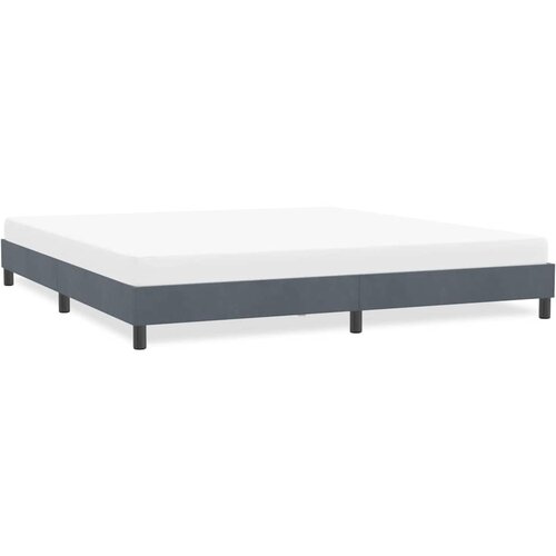 VidaXL posteljni okvir brez vzmetnice temno siva 180x220 cm žamet Slike