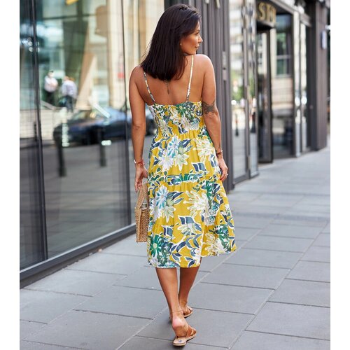 Gemre Yellow floral mini dress Brugnetto Slike