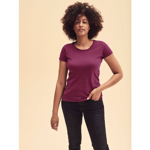 Fruit Of The Loom Burgundy Women's T-shirt Lady fit Original Cene