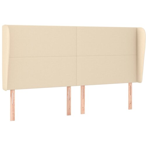Maison Chic vzglavna omarica - nočna omarica - posteljna omarica z u&amp;scaron;esi krem 203x23x118/128 cm blago, (21709034) Slike