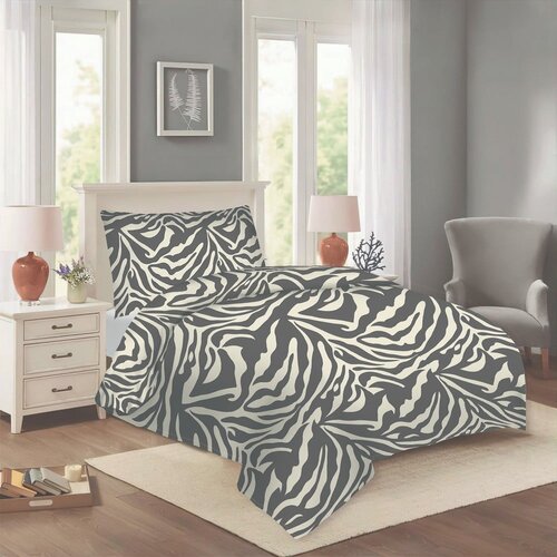 Cotton House Siva/bež pamučna posteljina za krevet za jednu osobu 140x200 cm Dorota – Cijene
