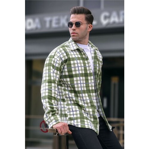 Madmext shirt - green - regular fit Slike