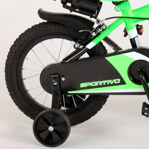  Dječji bicikl Volare Sportivo 14&amp;quot; s dvije ručne kočnice neon zeleni Slike