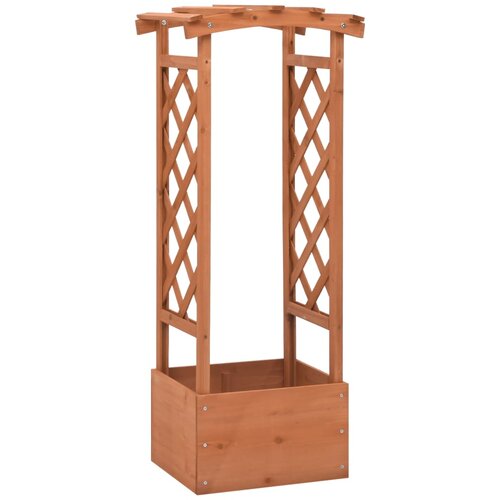 vidaXL Cvetlično korito z mrežo in obokom 49x39x117 cm les jelke Cene