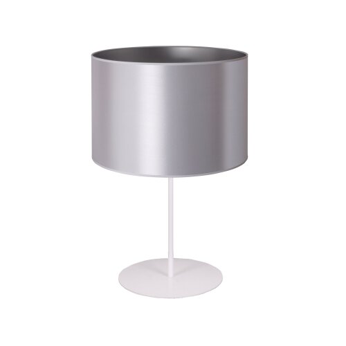  Duolla - Stona lampa CANNES 1xE14/15W/230V prečnik 20 cm srebrna/bela Slike