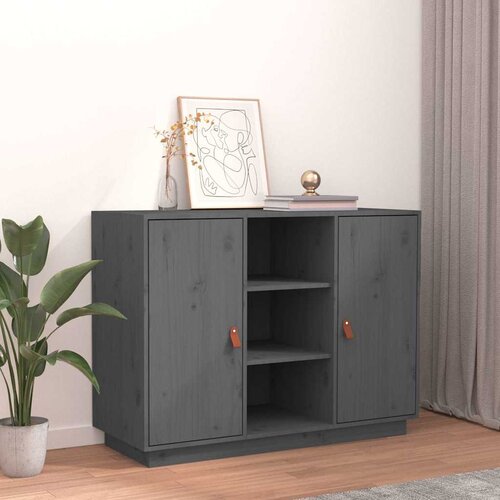  Komoda siva 100 x 40 x 75 cm od masivne borovine Cijene