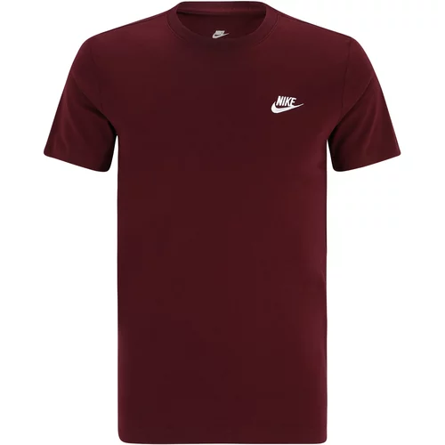 Nike Sportswear Majica 'Club' vinsko rdeča / off-bela