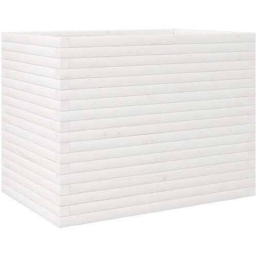  Vrtna sadilica bijela 90x60x68,5 cm od masivne borovine Slike