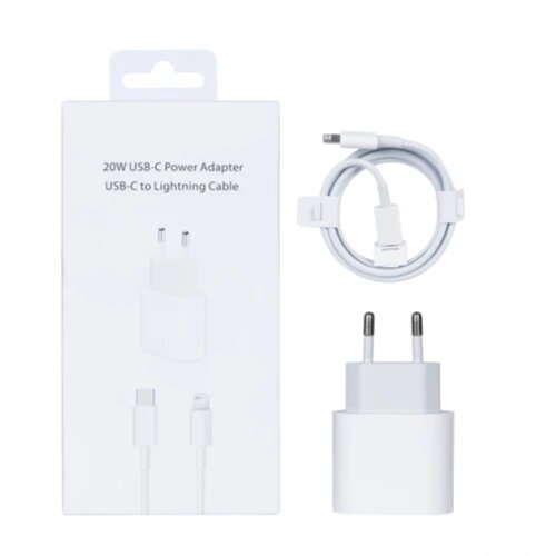 Kućni punjač EIMA EM-20 USB-C 20W PD Quick Charge 3.0 za Iphone + kabal Type C na Lighting Slike