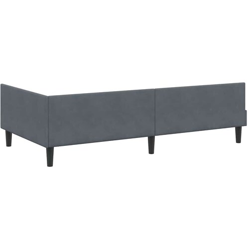  Kutni krevetni okvir s madracem 2 kom. Tamnosiva 90 x 190 cm Slike