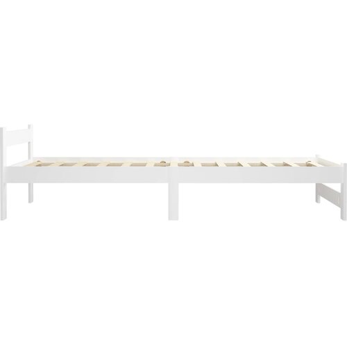  Okvir za krevet od masivne borovine bijeli 100 x 200 cm Slike