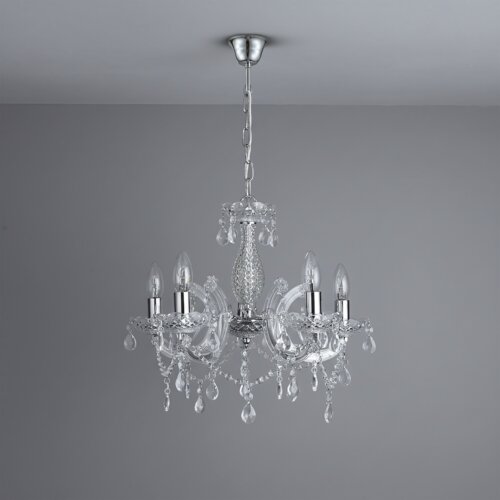 Toolight Klasični luster EBT004-5CP TRANSPARENT Slike