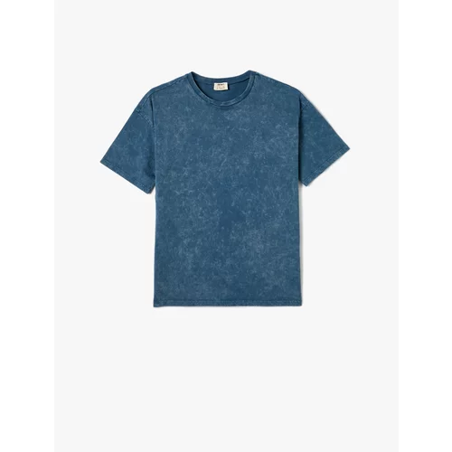 Koton Oversize T-Shirt Crew Neck Short Sleeve Faded Effect Cotton